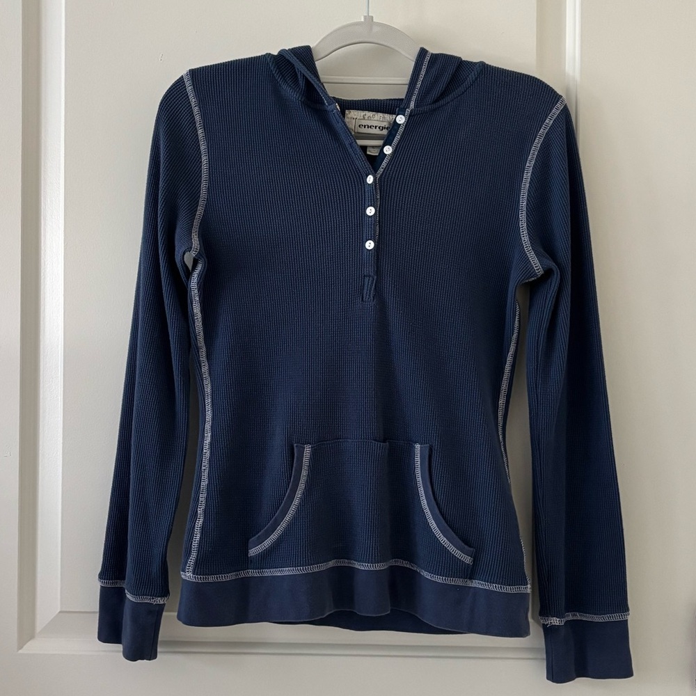 Blue Energie Hooded Henley
